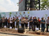 Penanaman Sepuluh Juta Pohon Bersama Polri di Mako Satuan Brimob Polda Banten