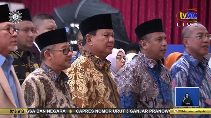 Prabowo Hadiri Dialog Terbuka Muhammadiyah di Surabaya