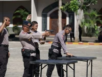 Satbrimob Polda Banten Juga Asah Kemampuan Menembak Senpi Pendek Bagi Para Personil